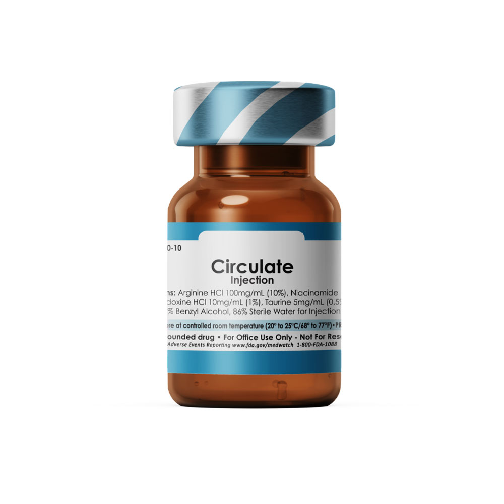 Circulate Injection -Arginine HCl 100mg/mL, Niacinamide 10mg/mL, Pyridoxine HCl 10mg/mL, Taurine 5mg/mL