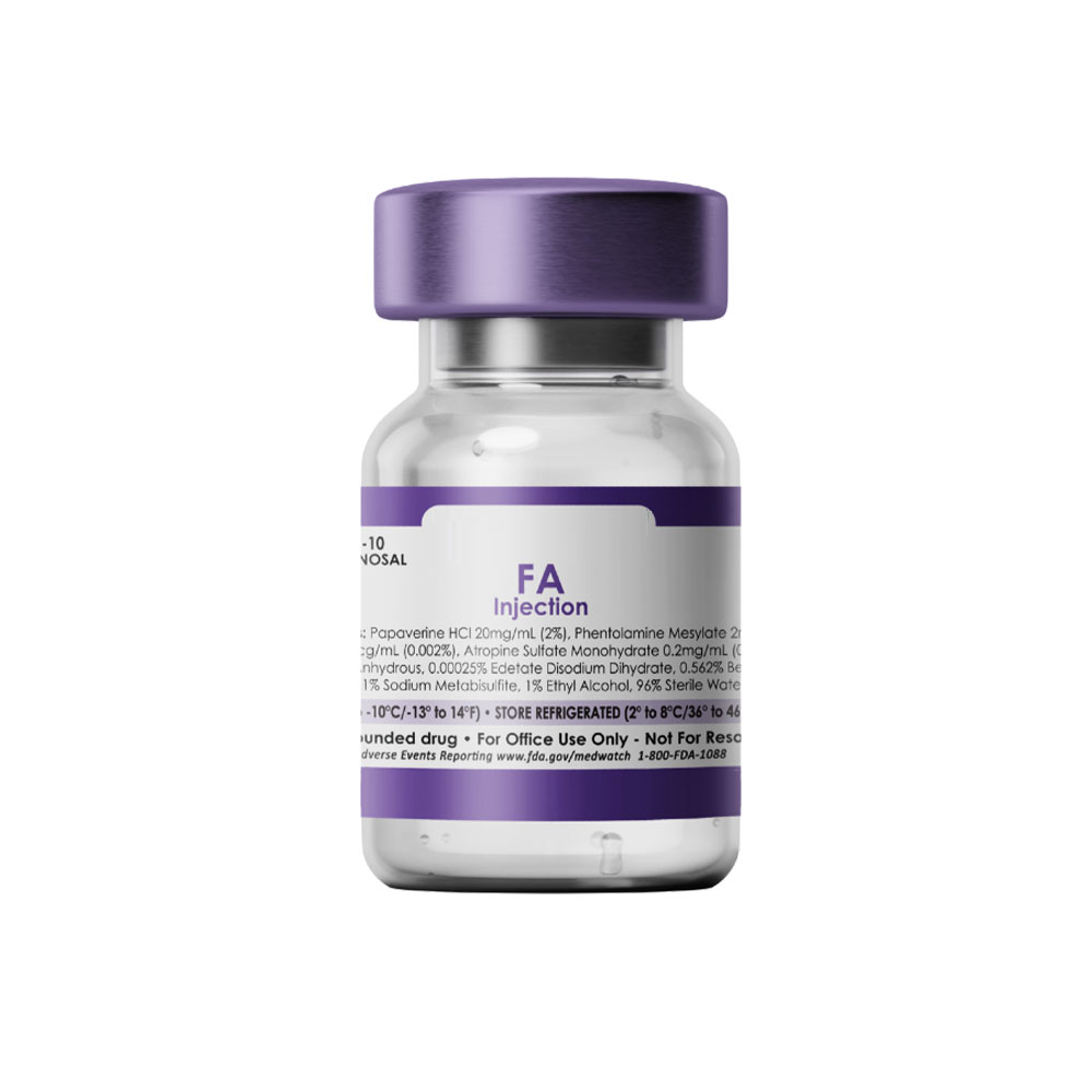 FA Papaverine 20mg/ml |Phentolamine 2 mg/ml |PGE 20 mcg/ml |Atropine 0.2mg/ml