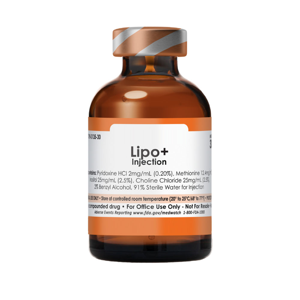 Lipo+ pyridoxine (B6) 2mg ,methionine 12.4mg, inositol 25mg, choline25mg